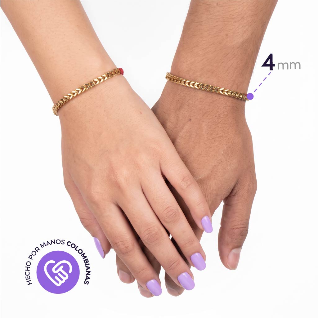 Pulsera Franco en oro laminado - Orsali - foto 5